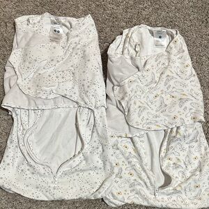 Halo White and Gold Star and Owl Swaddle Set